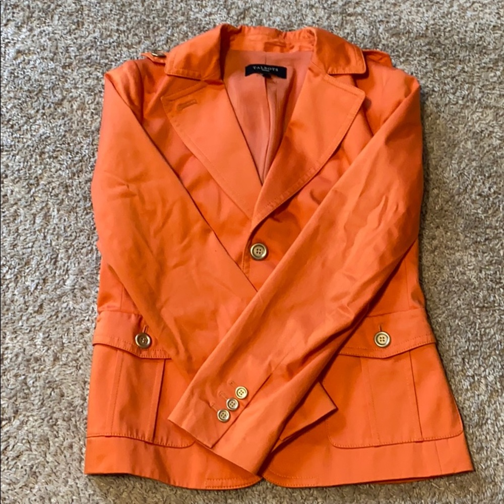 Talbots orange blazer